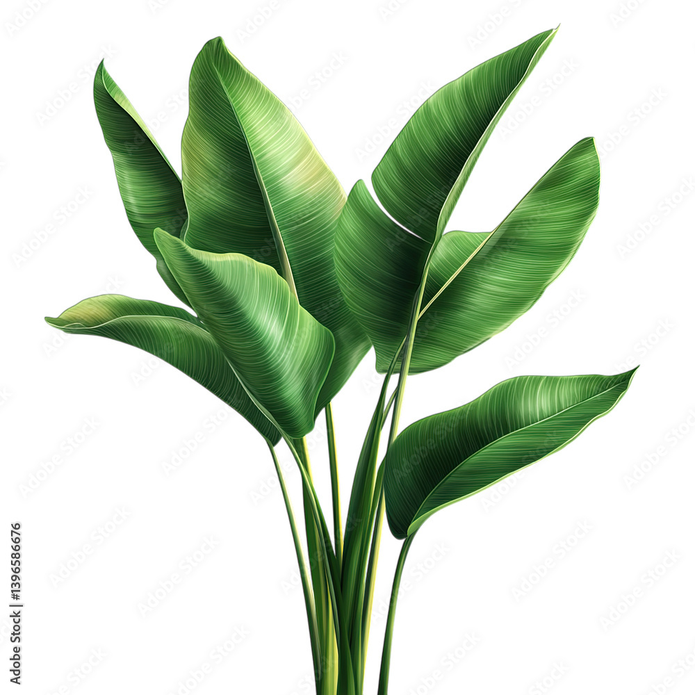 Obraz premium green leaf isolated on white isolated on transparent background png 