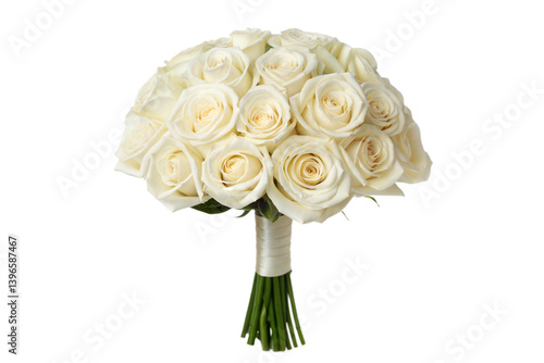Bridal Bouquet of White Roses