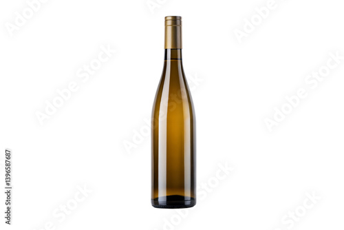 Obraz na płótnie Green Wine Bottle on Black Background w salonie