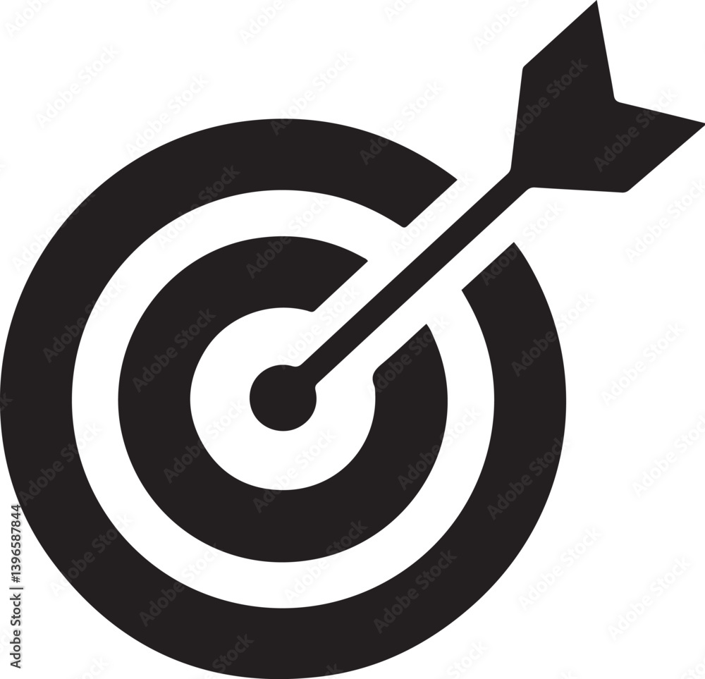 Target with Arrow Icon – Sharp Symbol for Precision, Focus, and Goal Achievement Target with Arrow Icon – Sharp Symbol for Precision, Focus, and Goal Achievement