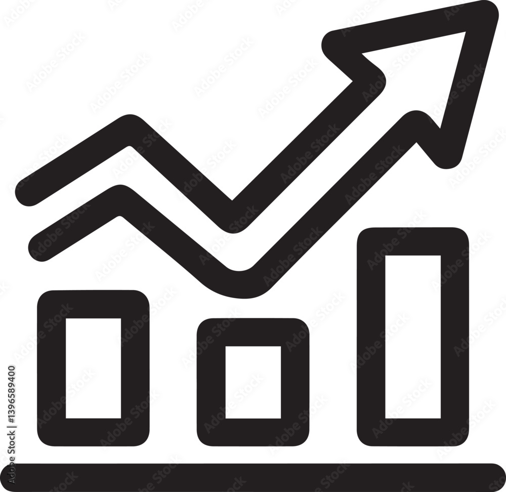 Growth Chart Outline Icon – Minimalist Monochrome Symbol for Data Analytics, Financial Trends, and Strategic Insights Growth Chart Outline Icon – Minimalist Monochrome Symbol for Data Analytics, Financial Trends, and Strategic Insights
