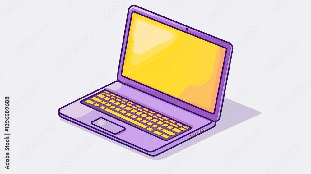 Laptop isometric illustration Laptop isometric illustration