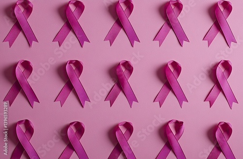 Wallpaper Mural Pink Ribbons Pattern on a Pink Background Torontodigital.ca