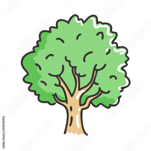sycamore tree icon, sycamore tree vector illustration-simple illustration of sycamore tree, perfect for sycamore tree logos and icons