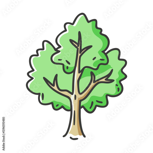 sycamore tree icon, sycamore tree vector illustration-simple illustration of sycamore tree, perfect for sycamore tree logos and icons