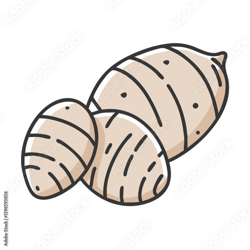 taro root icon, taro root vector illustration-simple illustration of taro root, perfect for taro root logos and icons
