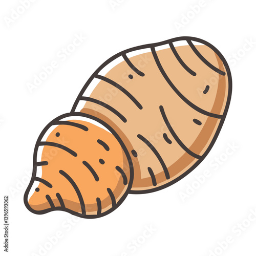 taro root icon, taro root vector illustration-simple illustration of taro root, perfect for taro root logos and icons