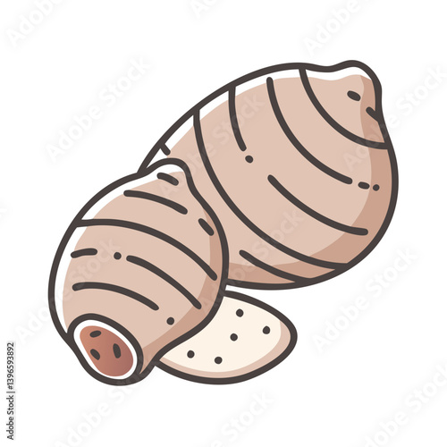 taro root icon, taro root vector illustration-simple illustration of taro root, perfect for taro root logos and icons