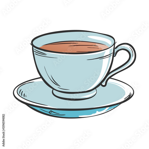 tea cup with saucer icon, tea cup with saucer vector illustration-simple illustration of tea cup with saucer, perfect for tea cup with saucer logos and icons