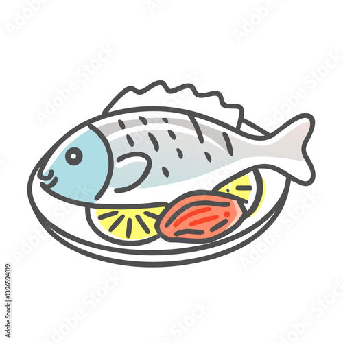tilapia icon, tilapia vector illustration-simple illustration of tilapia, perfect for tilapia logos and icons