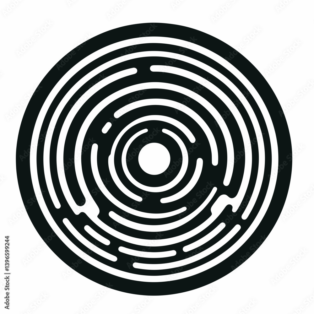 very simple flat and single minimalist Frisbee Edge Silhouettes in black on a white background very simple flat and single minimalist Frisbee Edge Silhouettes in black on a white background
