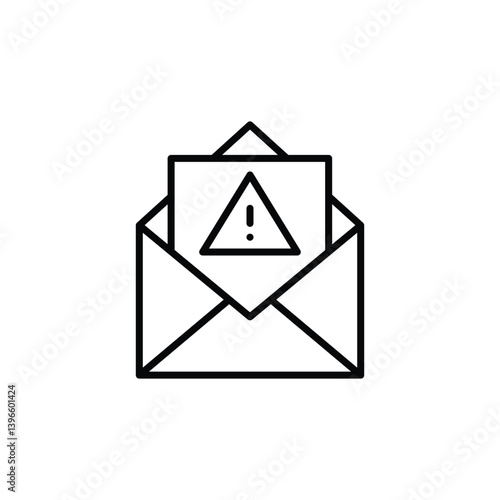 Virus email icon. Simple virus email icon for social media, app, and web design. Vector illustration