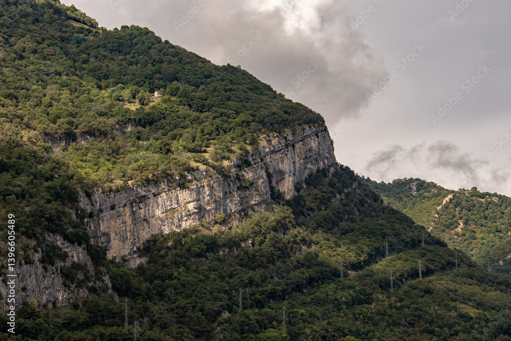 Mountain view with moody clouds Lake Como, Italy. Mountain view with moody clouds Lake Como, Italy.