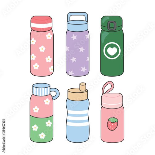 Colorful Reusable Tumblers and Bottles