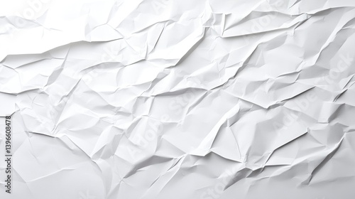 Obraz na płótnie Abstract White Crumpled Paper Texture Background w salonie