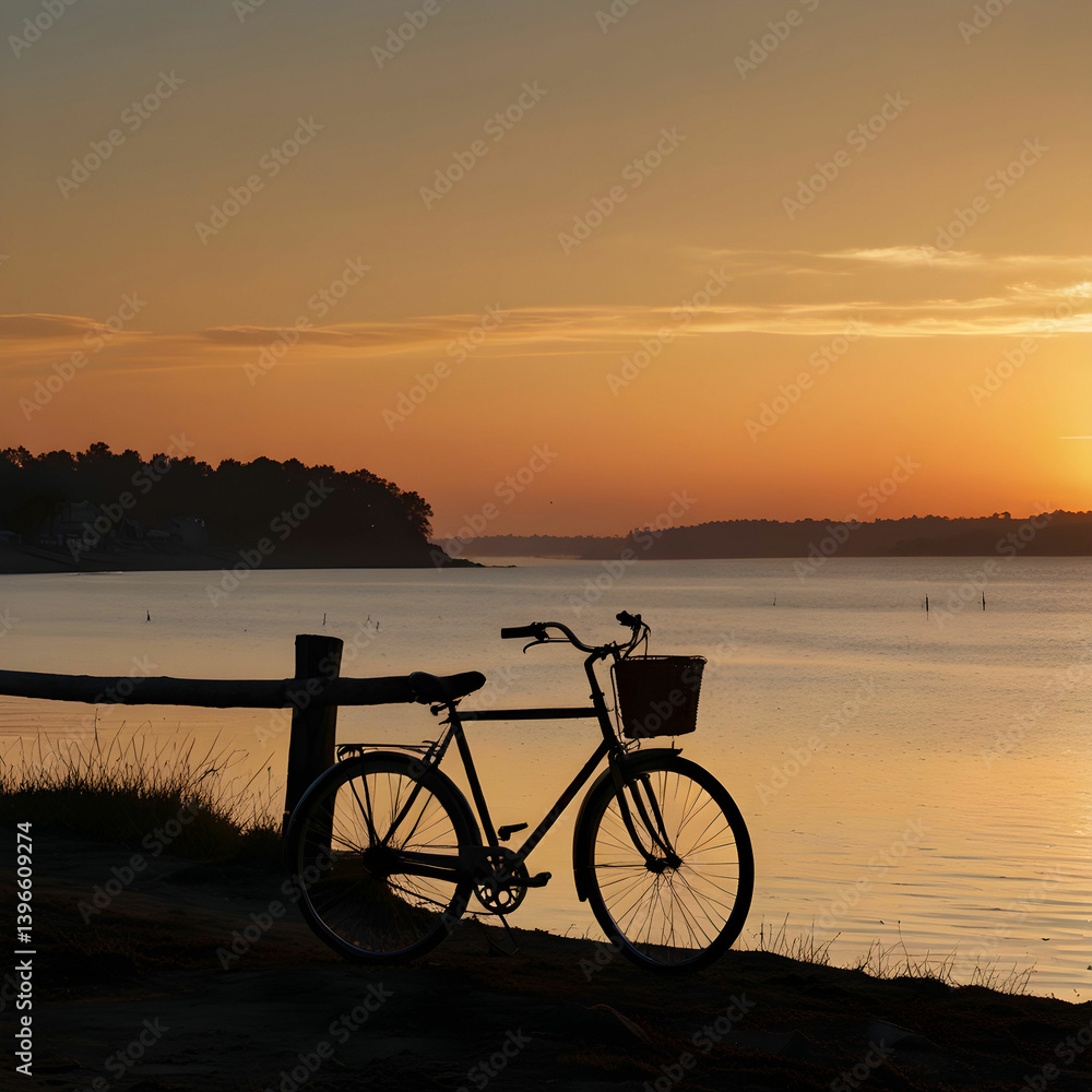 Fototapeta premium bike on the beach