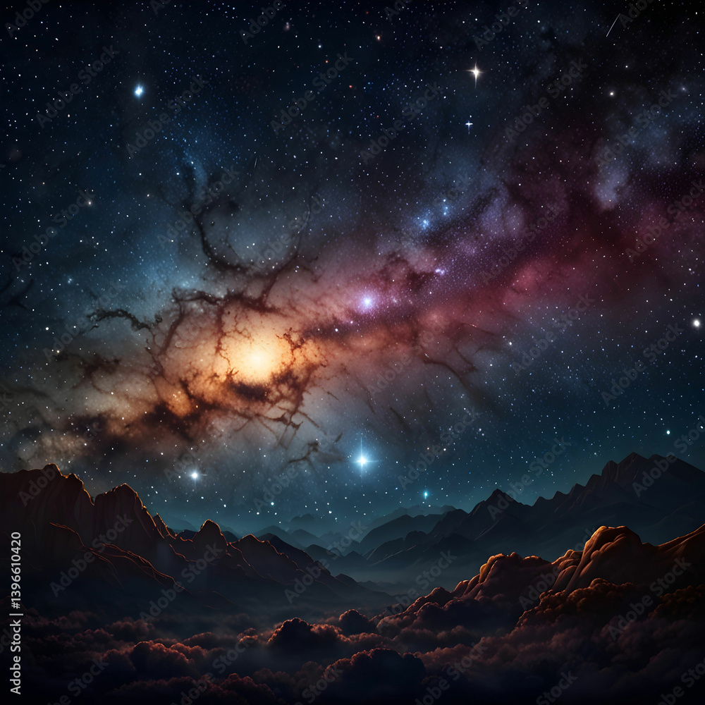 Naklejka premium starry night sky