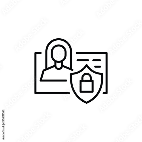 Data safe icon. Simple data safe icon for social media, app, and web design. Vector illustration