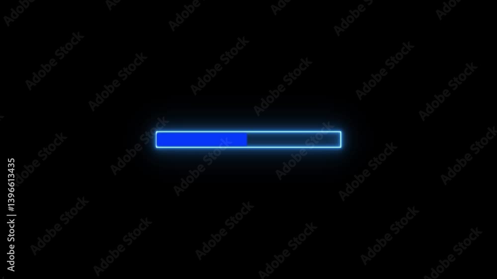 animation video loading suitable for game projects supported. Futuristic uploading progress bar with distortion effect isolated on black background. Loading screen cyberpunk style. animation video loading suitable for game projects supported. Futuristic uploading progress bar with distortion effect isolated on black background. Loading screen cyberpunk style.