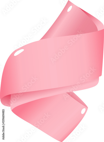 Elastic Training Band Gym Equipment in Flat Design for Strength and Flexibility Workouts