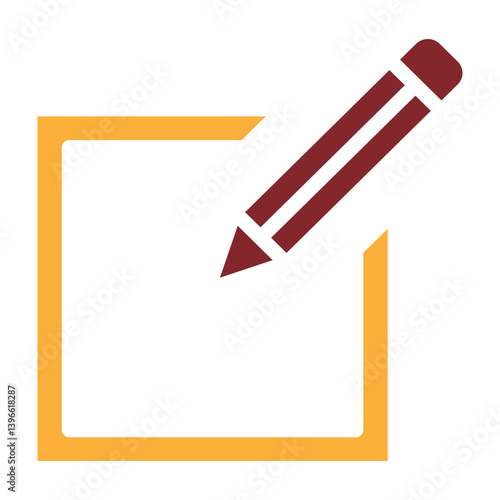 Editing Mark Vector Glyph Two Colors Icon Design
