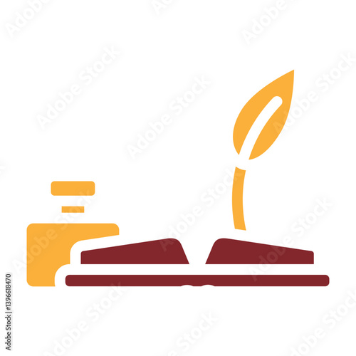 Memoir Vector Glyph Two Colors Icon Design