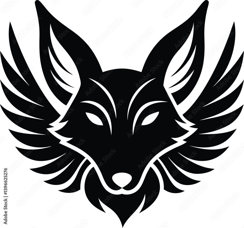 Obraz premium tribal wolf tattoo