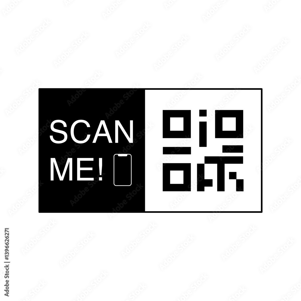Obraz premium QR code mobile phone