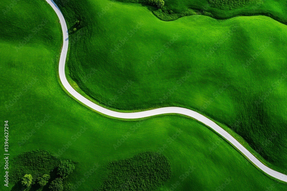 Green Paradise: Aerial View of Stunning Landscape
