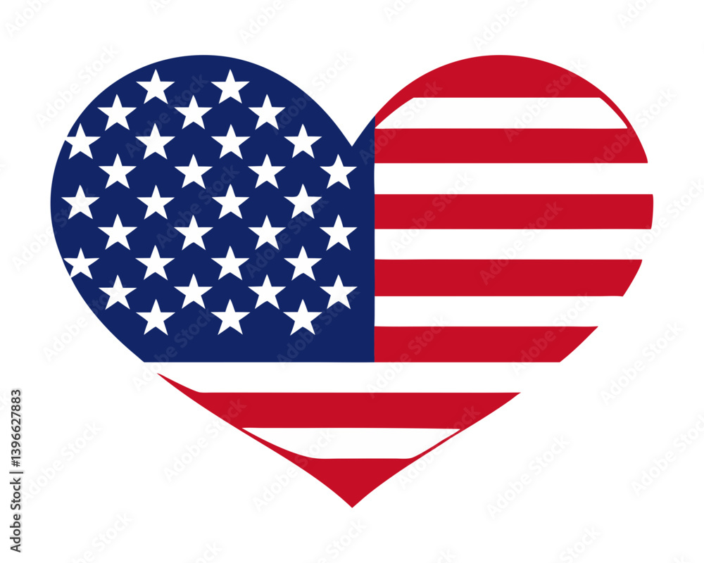 American Flag Heart Vector & SVG Icon, American Flag Silhouette Icon Vector American Flag Heart Vector & SVG Icon, American Flag Silhouette Icon Vector