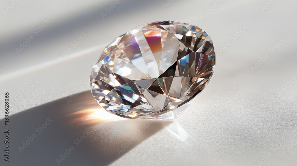 A close-up of a sparkling diamond ring resting elegantly on a pristine white surface, highlighting the brilliant facets and clarity of the gem. A close-up of a sparkling diamond ring resting elegantly on a pristine white surface, highlighting the brilliant facets and clarity of the gem.