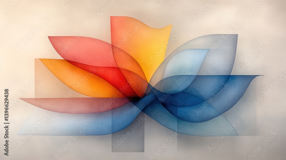 Organic Growth and Technological Progress: Vibrant Abstract Image with Symbolic Elements of Nature and Modern Design, Inspiring Optimism and Encouraging Change