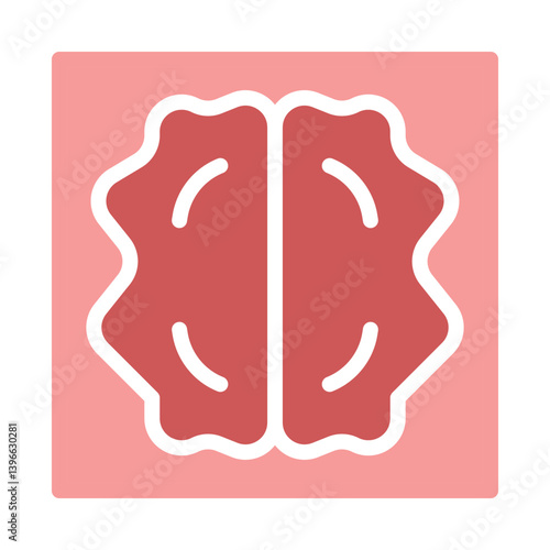 Brain health symbol in minimalist conceptual art