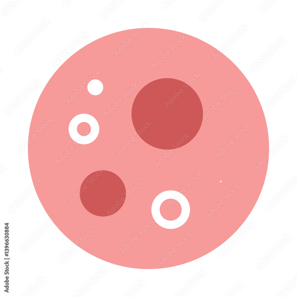 A minimalistic round object with a dotted design A minimalistic round object with a dotted design