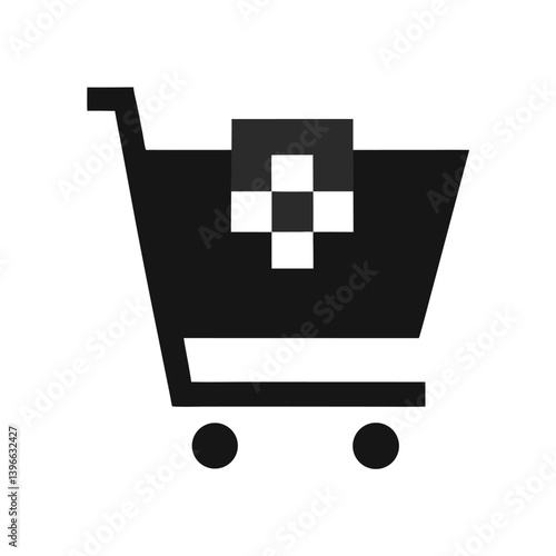 Shopping Cart with Digital Design