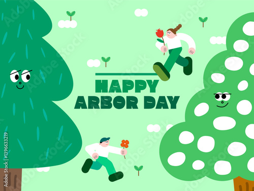 식목일 지구의날 환경의날 제로웨이스트 그린 일러스트 - Arbor Day Earth Day World Environment Day Zero Waste Green Illustration