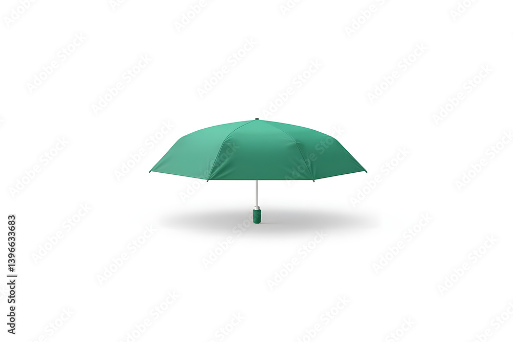 Obraz premium Green Umbrella: Protection from Rain