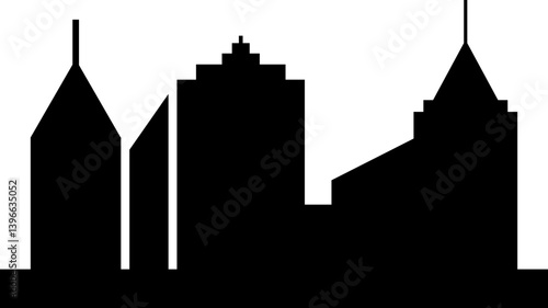 City Sillhouette Design Element Set