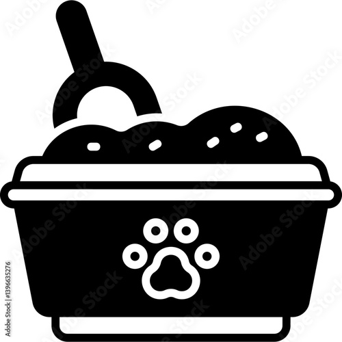 Litter Box glyph icon