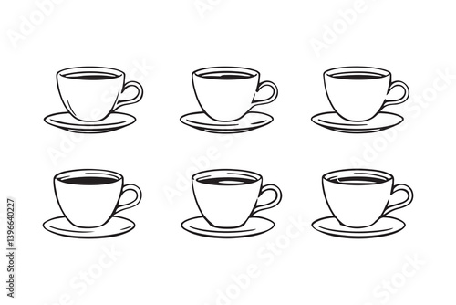 Coffee Cup line art illustration