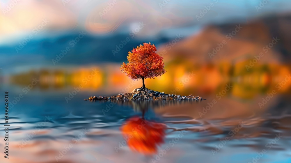 Tranquil Nature: Vibrant Beauty and Serenity in a Single Element