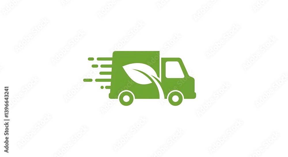 Create a logo for an eco-friendly delivery service using negative space and a leaf motif Create a logo for an eco-friendly delivery service using negative space and a leaf motif