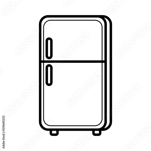 fridge icon vector. freezer icon. refrigerator icon line art 