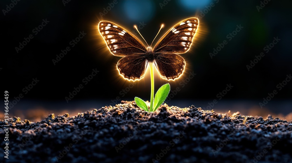 Evolution of Life: A Vibrant Display of Growth and Transformation with Nature's Beauty, Featuring Dynamic Colors and Symbolic Elements of Change, Inspiring Personal Development and Growth