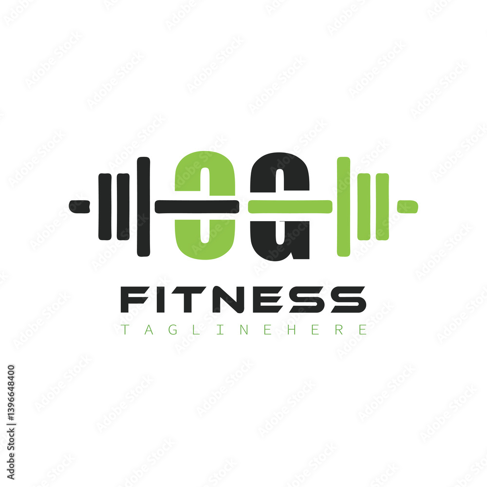 Fototapeta premium initial monogram for Fitness logo design
