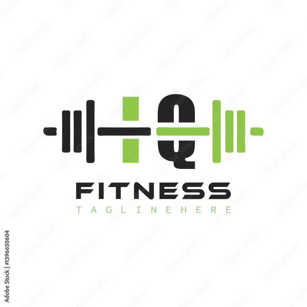 Fototapeta premium initial monogram for Fitness logo design