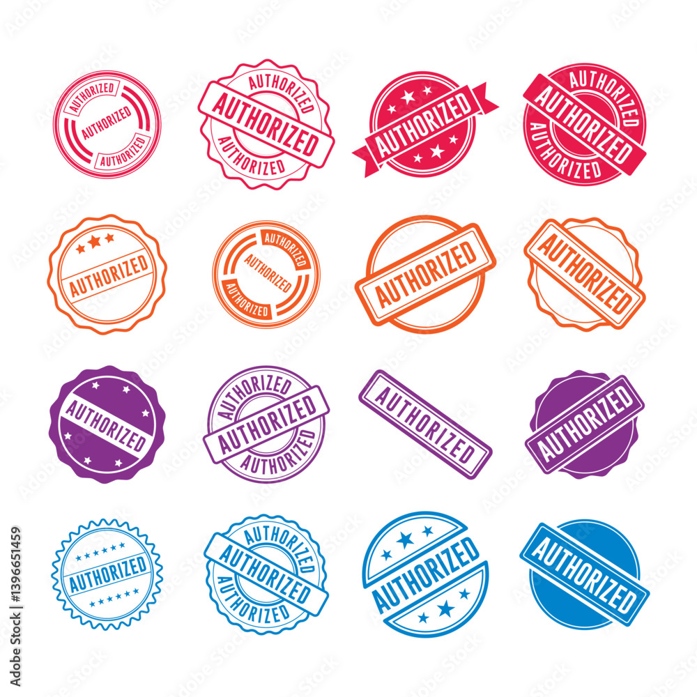 Obraz premium Authorized Stamp Graphic design vector element simple and modern