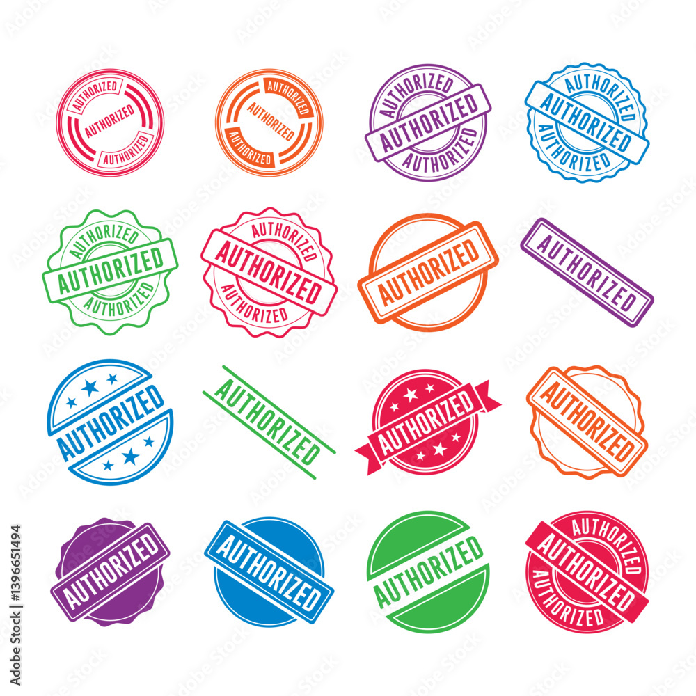 Obraz premium Authorized Stamp Graphic design vector element simple and modern