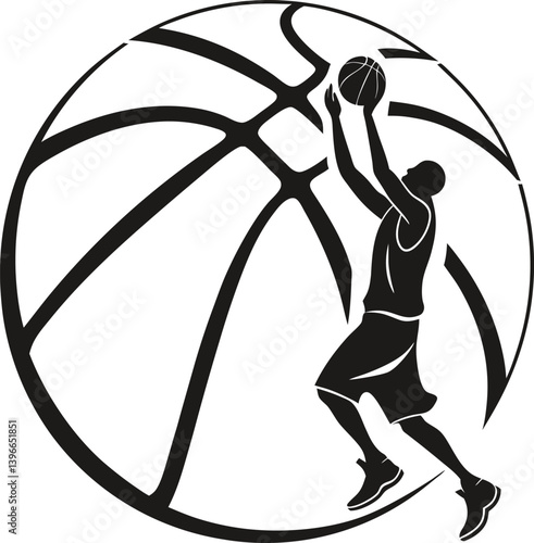 Vector of basketball shooting guard