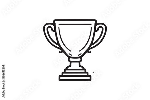 Champion cup line art illustration